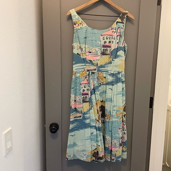 Boden Nancy Blue Riviera Dress Women Size 8R - Picture 3 of 5